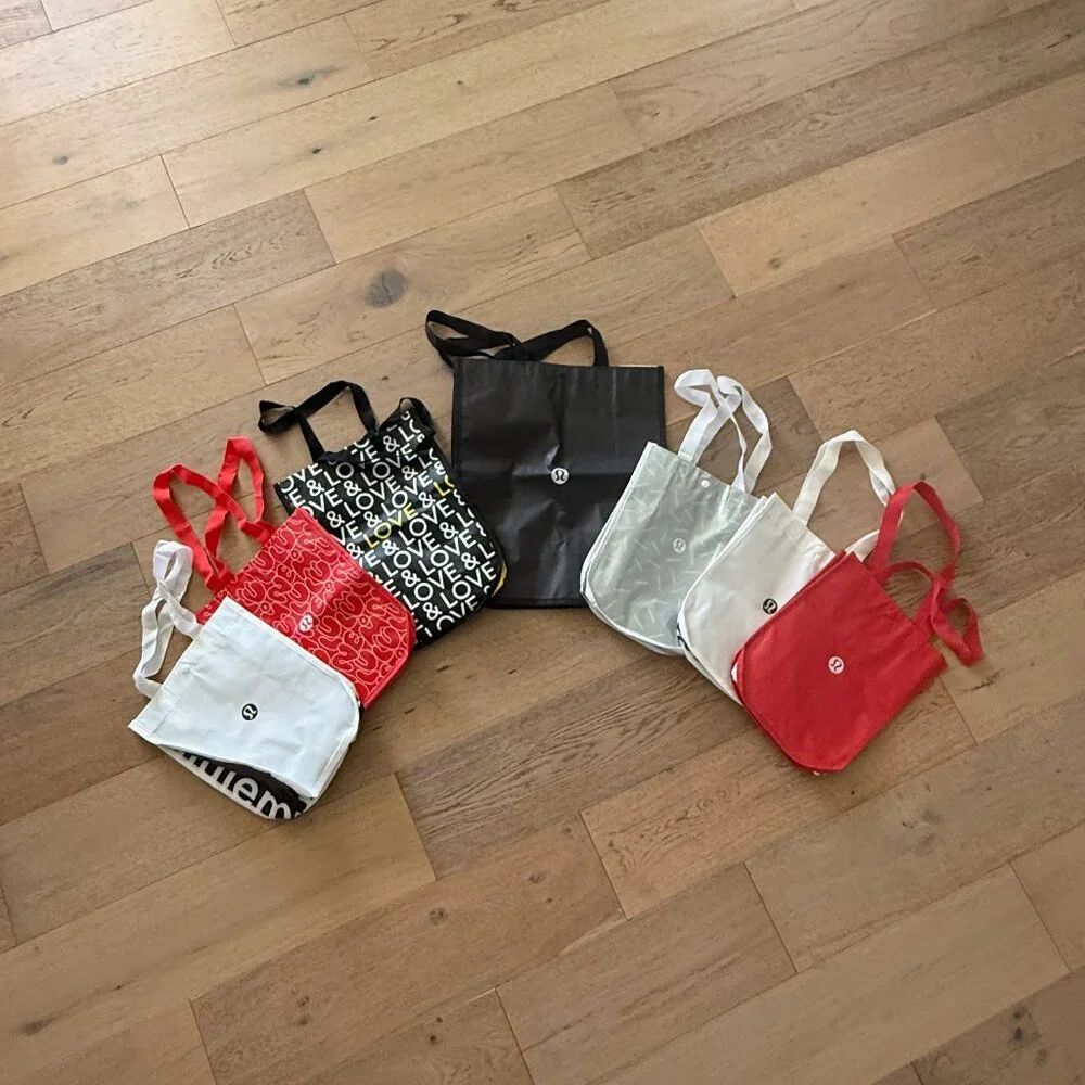 Seven Lululemon Reusable Bags - Picture 2 of 2